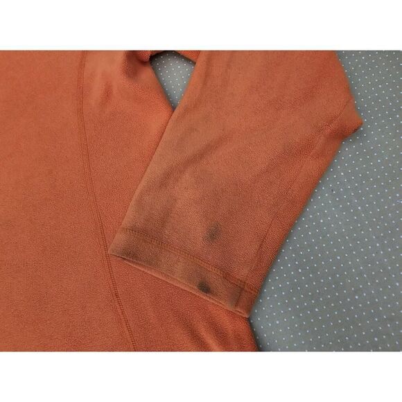 REI Co-op Long Sleeve 1/4 Zip Fleece Pullover Sweater Men's Medium Orange - Picture 4 of 11